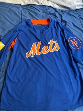 New York Mets Blue & Orange Pullover Jersey
